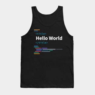 Developer Hello World Tank Top